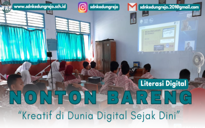 Siswa SDN Kedungrejo Nobar Literasi Digital 2023